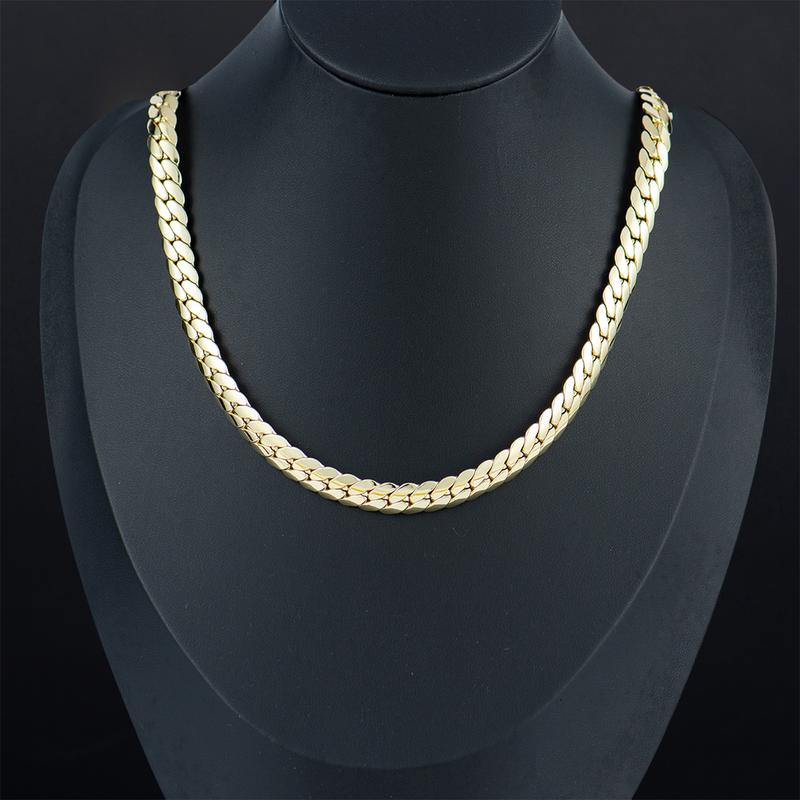 14K Gold Plated Miami Chain Necklace