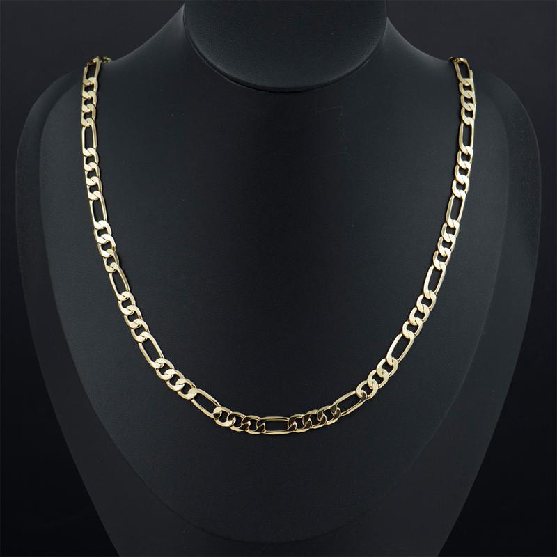 14K Gold Plated Figaro Chain Necklace