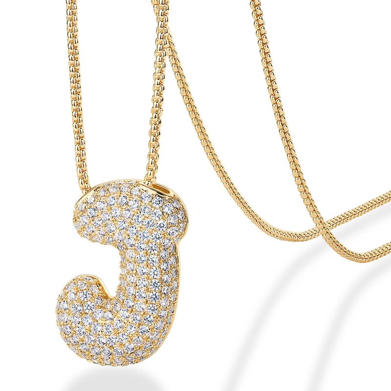 A-Z Bubble Bling Initial Necklace