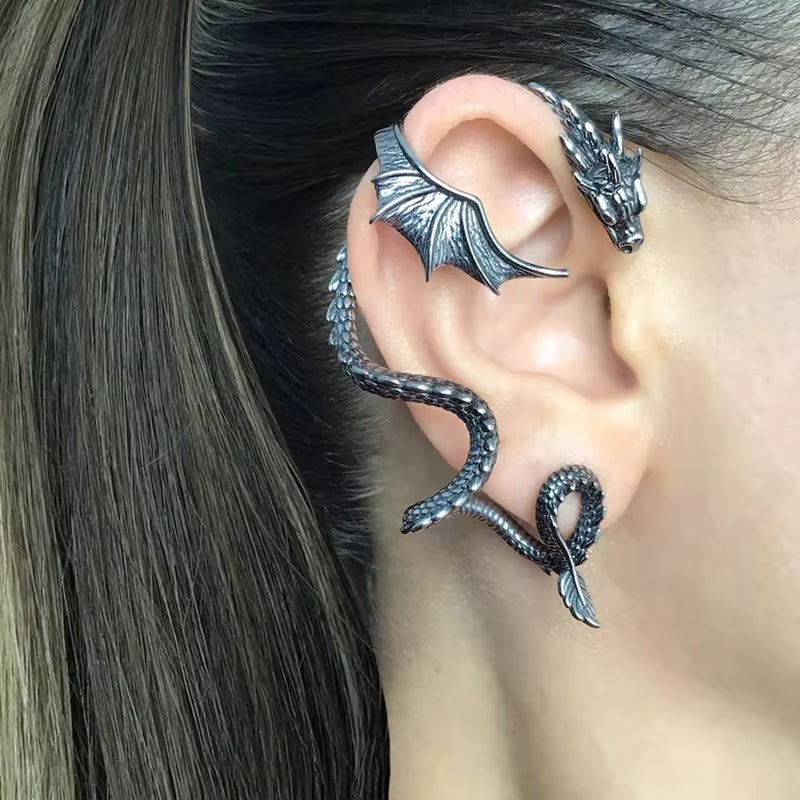 Gothic Dragon Earrings