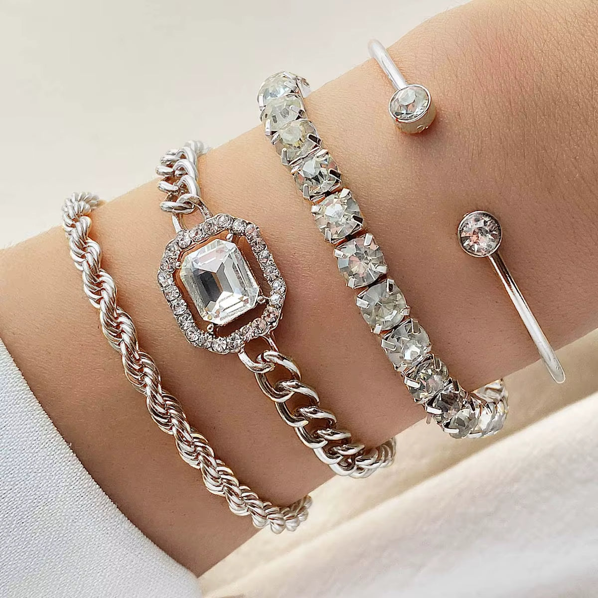4pc Luxe Touch Bracelet Set