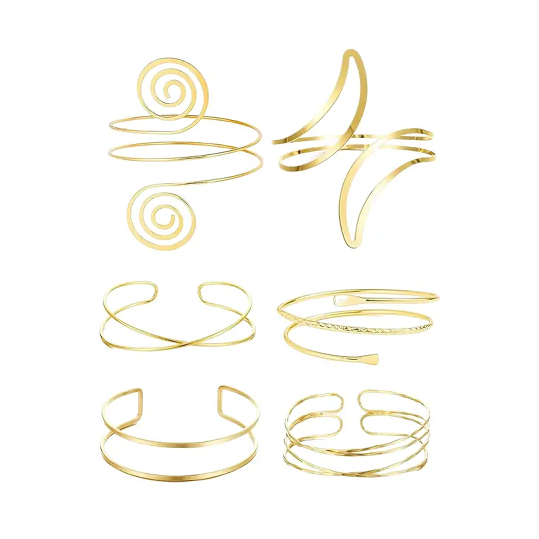 6pc Classic Arm Cuff Stack