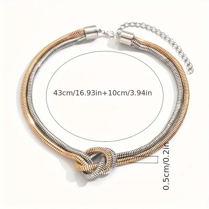 Twisted Snake Chain Knot Necklace