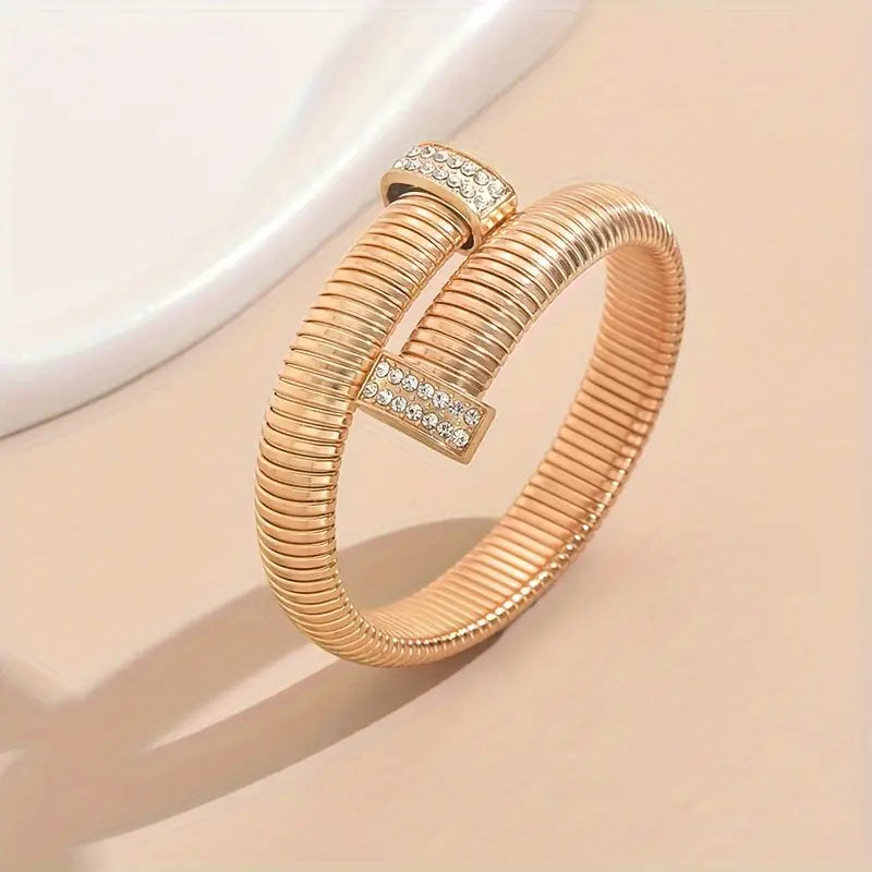 Coiled Gold Statement Bracelet