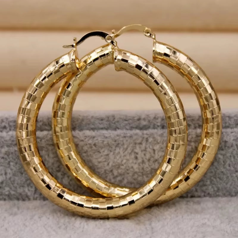 Disco Ball Hoop Earrings