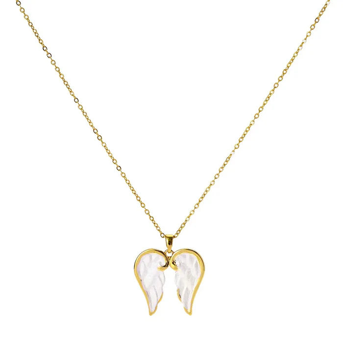 Pearl Angel Wing Necklace