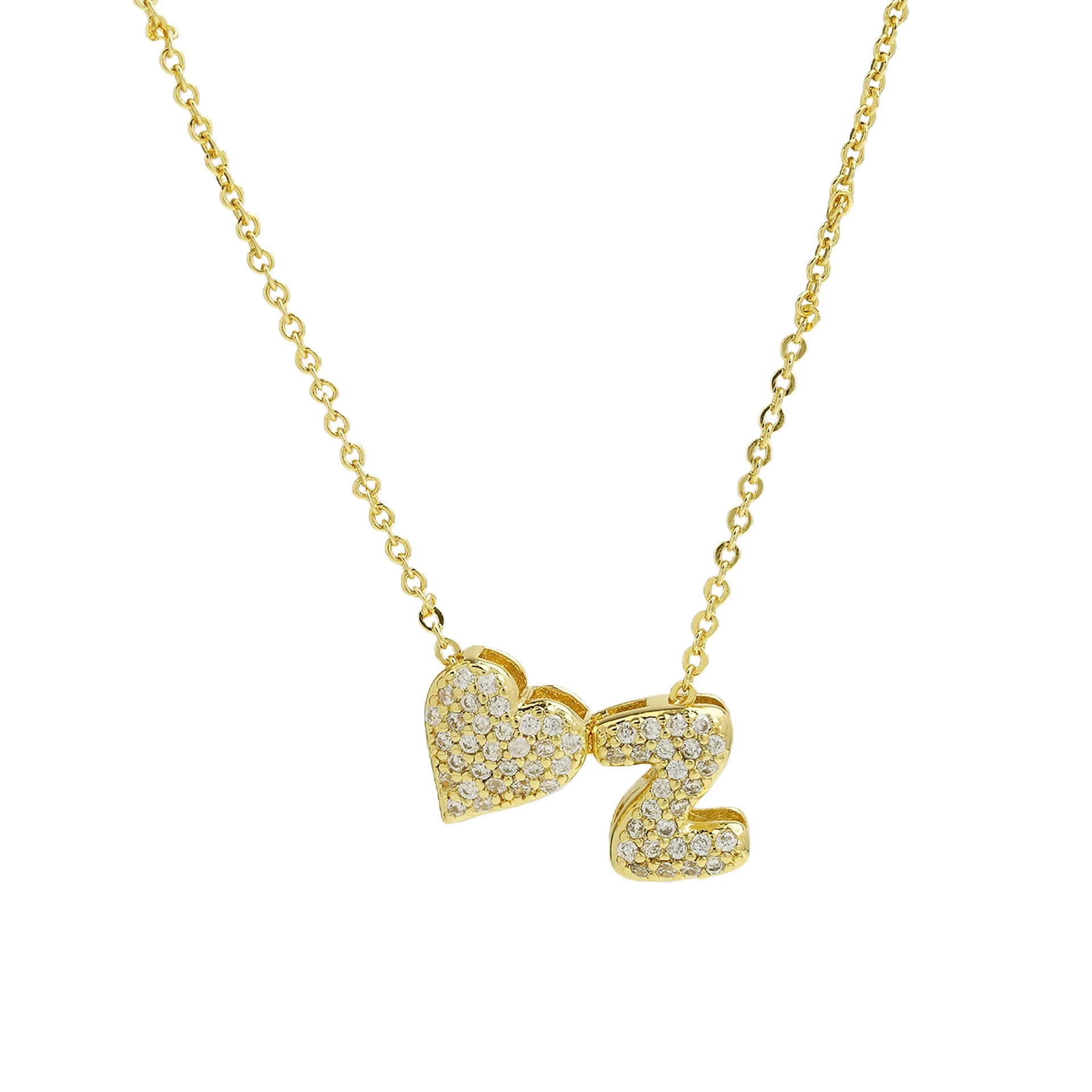 A-Z Tiny Heart Initial Necklace